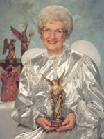Joyce Berg, the museum’s only living angel. Photo courtesy of Angel Museum