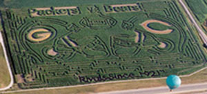 Packers/Bears football rivalry maze