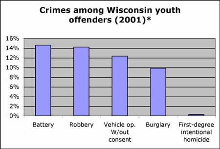 Crimes among Wisconsin youth offenders