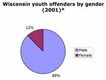 Wisconsin youth offenders by gender