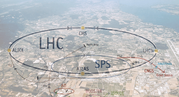 Large Hadron Collider Location Map Map Of Large Hadron Collider