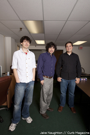 From left: Matt Togstad, Scott Resnick and Jon Hardin are three of the four full-time employees at Hardin Design & Development.