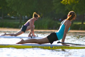 Floating yoga: Lake Wingra offers new challenges to finding your balance