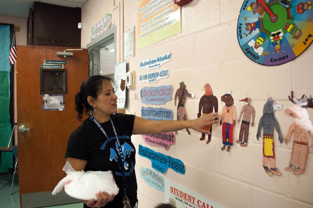 Paula Fernandez teaches at the Menominee Tribal School