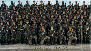 Castañeda with his marines unit