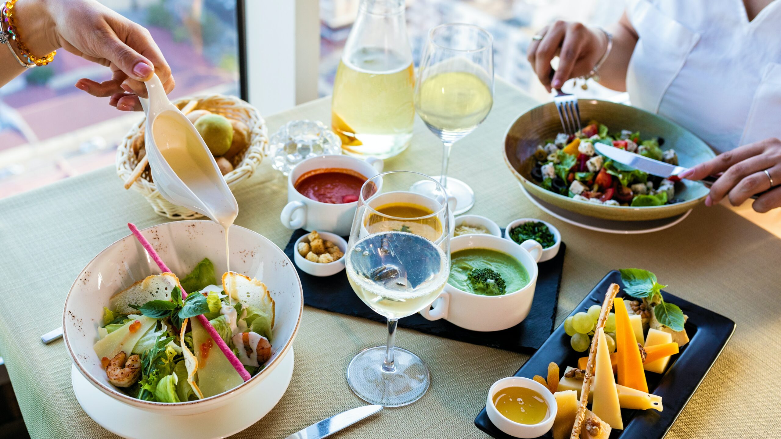 Restaurant image with delicious food